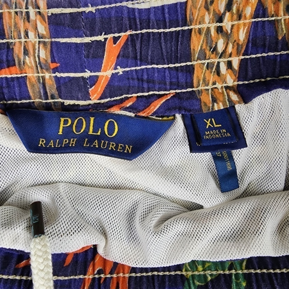 Polo Ralph Lauren - Swim Trunks Asian Style Dragon Eagle Tiger Mens Blue - Sz XL - Picture 6 of 11